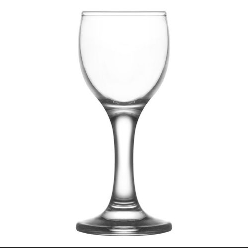 Likőrös pohár készlet, LAV Misket, 55 ml, 6 db, 4,6 x 11,2 cm, átlátszó, üveg, talpas, mosogatógépben mosható