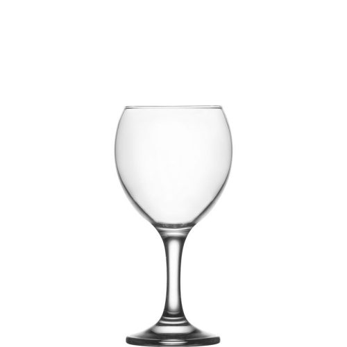 Borospohár készlet, LAV Misket, 260 ml, 6 db, 6,8 x 16 cm, átlátszó, üveg, vékony száras