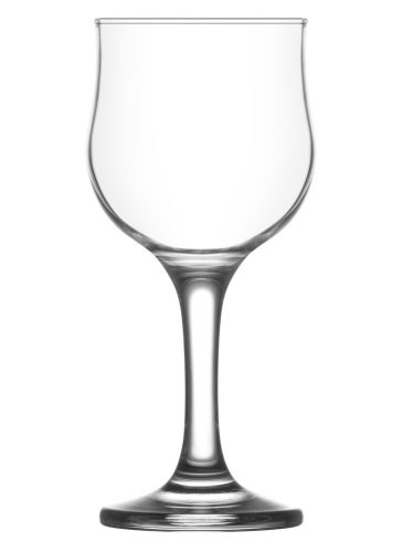 Borospohár készlet, LAV Nevakar, 200 ml, 6 db, 6,6 x 15,5 cm, átlátszó, üveg, vastag száras, elegáns dizájn