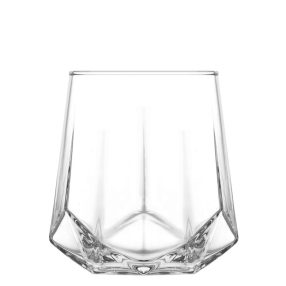   Whiskys pohár készlet, LAV Valeria, 400 ml, 6 db, 7,2 × 9,9 cm, átlátszó, üveg, szilárd talp