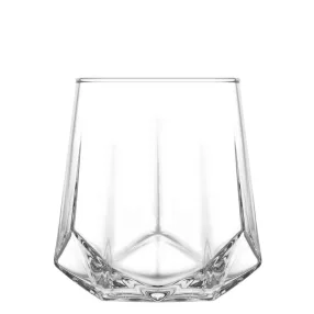   Whiskys pohár készlet, LAV Valeria, 400 ml, 6 db, 7,2 × 9,9 cm, átlátszó, üveg, szilárd talp