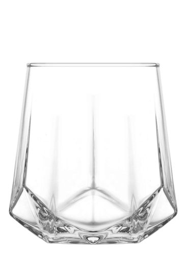 Whiskys pohár készlet, LAV Valeria, 400 ml, 6 db, 7,2 × 9,9 cm, átlátszó, üveg, szilárd talp