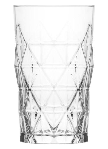 Ivópohár készlet, LAV Keops, 460 ml, 6 db, 8,1 x 13,5 cm, átlátszó, üveg, vízhez és üdítőkhöz, letisztult dizájn, karcsú forma