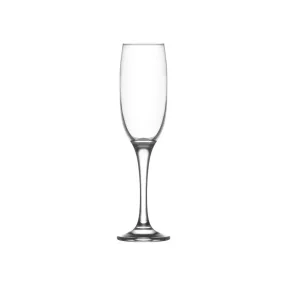   Pezsgőspohár készlet, LAV Fame, 215 ml, 6 db, 4,9 × 23 cm, átlátszó, üveg, elegáns, karcsú, magas, ünnepi koccintásokhoz