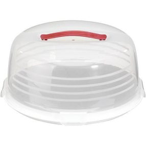   Tortadoboz, Curver 00416-128-00 Vintage, átlátszó, 347 x 347 x 156 mm, műanyag, szállításhoz, fogantyús, praktikus