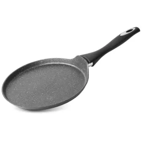  Palacsintasütő, MagicHome Black Line, 25 cm, fekete, márványbevonat, tapadásmentes, PFOA- és PFOS-mentes, minden tűzhelyhez, szilikon nyelű