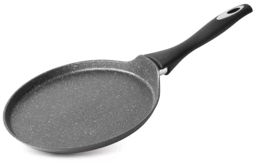 Palacsintasütő, MagicHome Black Line, 25 cm, fekete, márványbevonat, tapadásmentes, PFOA- és PFOS-mentes, minden tűzhelyhez, szilikon nyelű