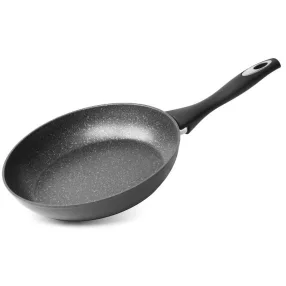  Serpenyő, MagicHome, Black Line 24 cm, fekete, márványbevonat, tapadásmentes, indukciós talp, minden tűzhelyhez, szilikon bevonatú nyél, PFOA-mentes