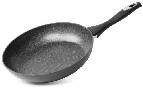 Serpenyő, MagicHome, Black Line 28 cm, fekete, márványbevonat, tapadásmentes, indukciós talp, minden tűzhelyhez, szilikon bevonatú nyél, PFOA-mentes