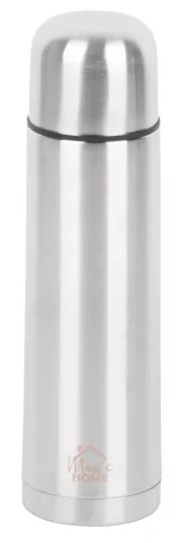 Termosz, MagicHome VF145-4, 1000 ml, ezüst, duplafalú, csészés kupakkal, rozsdamentes acél és műanyag, meleg és hideg italokhoz, 12 órás hőmegtartás