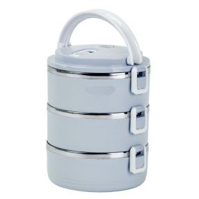   Tárolódoboz szett, MagicHome LB933, kék, 3 db, 1500 ml (3 x 500 ml), 200 x 150 x 62 mm, kerek, rozsdamentes acél betéttel, gumitömítéssel, légtelenítő szeleppel, hőtartó