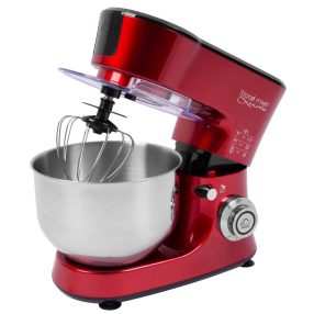   Konyhai robotgép, MagicHome Lenotre, piros/fekete, 1000W, 230 V, 3 az 1-ben, bolygókeverő rendszer, 6 sebességfokozat, nemesacél keverőedény