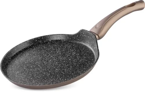 Palacsintasütő, MagicHome Coffee Brown Line, 25 cm, barna, tapadásmentes, 2 rétegű márványbevonat, alumínium, indukciós alj, mosogatógépben mosható