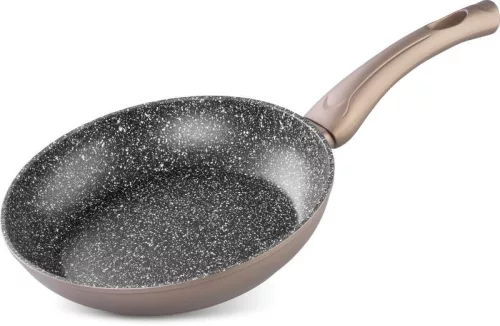 Serpenyő, MagicHome Coffee Brown Line, 20 cm, matt barna, tapadásmentes, 2 rétegű márványbevonat, indukciós, mosogatógépben mosható, PFOA-mentes