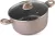 Lábas, MagicHome Coffee Brown Line, 28 cm, 5,9 l, barna, tapadásmentes, márványbevonat, indukciós alj, minden tűzhelyhez, mosogatógépben mosható, fedővel, alumínium