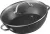 Lábas, MagicHome Black Marble Line, 26 cm, 2,8 l, fekete, fedővel, tapadásmentes, 3 rétegű márványbevonat, indukciós alj, mosogatógépben mosható