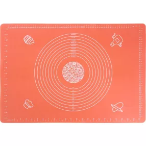   Szilikon tésztalap, MagicHome, 64 × 45 cm, piros, tapadásmentes, hőálló 260 °C-ig, sütőben használható, mosogatógépben mosható, rugalmas