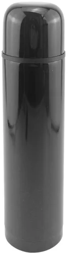Termosz, MagicHome, 500 ml, fekete, duplafalú, csészés kupak, 100%-ig szivárgásmentes, rozsdamentes acél és műanyag, 12 órás hőmegtartás