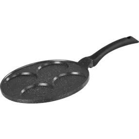   Palacsintasütő, MagicHome, 27 cm, fekete, indukciós, 4 rekeszes, palacsintához és tükörtojáshoz, tapadásmentes, alumínium, indukciós, PFOA-mentes