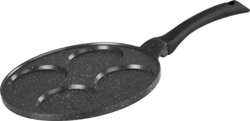 Palacsintasütő, MagicHome, 27 cm, fekete, indukciós, 4 rekeszes, palacsintához és tükörtojáshoz, tapadásmentes, alumínium, indukciós, PFOA-mentes