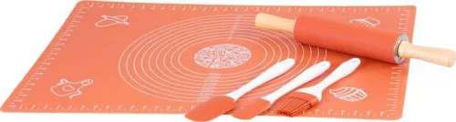 Sütőeszköz készlet, MagicHome, 5 db, 64 × 45 cm sütőszőnyeggel, szilikon, tapadásmentes, spatulákkal, sodrófával, ecsettel