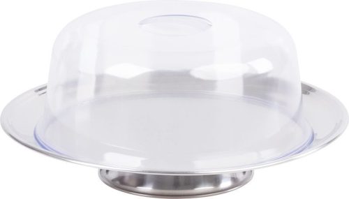 Tortatálca, MagicHome, 31 cm, rozsdamentes acél, átlátszó fedél, elegáns kialakítás, praktikus, egyszerű használat