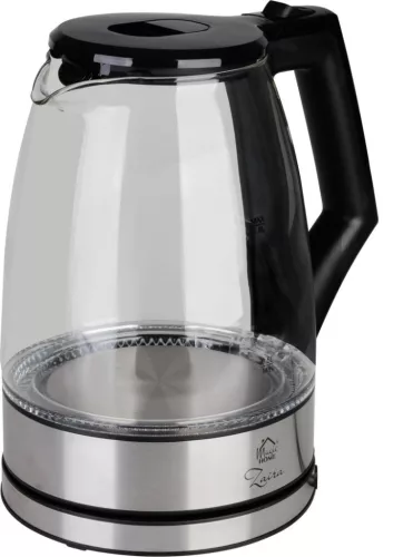 Vízforraló, MagicHome Zaira, 1800 ml, átlátszó, 1850–2200 W, gyorsforraló, rejtett fűtőszál, 360°-os talp, kivehető vízkőszűrő, automatikus kikapcsolás
