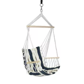   Függőfotel, ST Leisure Equipment Craig, kék, 100 x 50 cm, pamut, fa merevítés, teherbírás: 150 kg