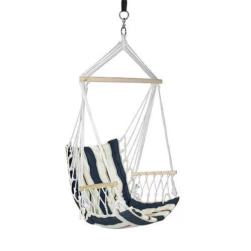 Függőfotel, ST Leisure Equipment Craig, kék, 100 x 50 cm, pamut, fa merevítés, teherbírás: 150 kg