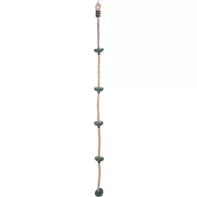   Mászókötél, ST Leisure Equipment LEQ LUIX, 2 m, 26 mm átmérő, műanyag, csomópontokkal, fém karikával, 70 kg teherbírás (TC802179)