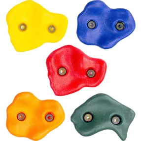   Mászós játék, ST Leisure Equipment Leq Haruki, mászókő, 5 db-os csomag, műanyag, 150 kg teherbírás, kétcsavaros rögzítés