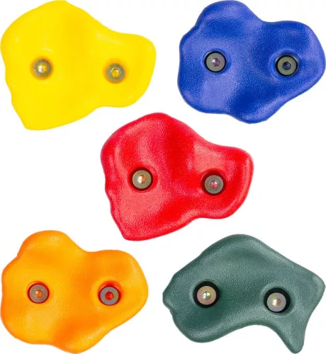 Mászós játék, ST Leisure Equipment Leq Haruki, mászókő, 5 db-os csomag, műanyag, 150 kg teherbírás, kétcsavaros rögzítés