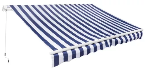 Kerti napellenző, ST Leisure Equipment Coventina, 200 x 300 cm, kék-fehér, 280 g/m2, ponyva, feltekerhető