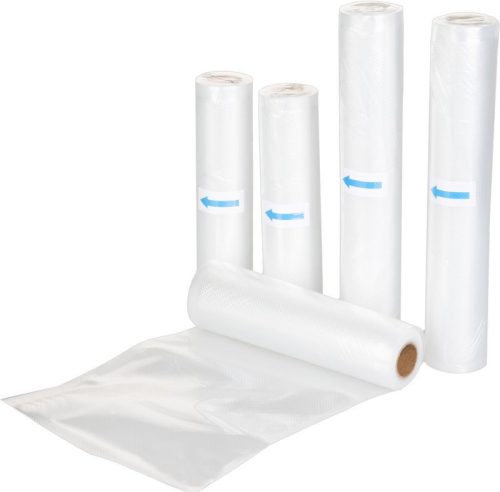 Vákuumfólia tekercs készlet, MagicHome, 20 x 300 cm (3 db) + 28 x 300 cm (2 db), vákuumozó gépekhez, univerzális, erős és tartós