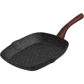 Grill serpenyő, MagicHome Black Marble Line, fekete, 28 cm