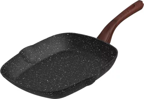 Grill serpenyő, MagicHome Black Marble Line, fekete, 28 cm
