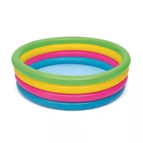   BESTWAY, 51117, Rainbow, felfújható szivárványszínű gyermekmedence, 1,57 x 0,46 m