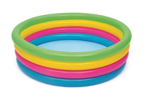 BESTWAY, 51117, Rainbow, felfújható szivárványszínű gyermekmedence, 1,57 x 0,46 m