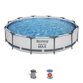   BESTWAY Steel Pro Max csővázas medence szett, 366 x 76 cm, papírszűrős, vízkapacitás 6473 l (56416)
