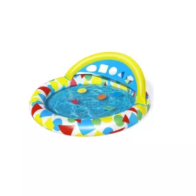   BESTWAY, 52378, Splash & Learn, felfújható gyermekmedence beilleszthető alakzatokkal, 1,2 x 1,17 x 0
