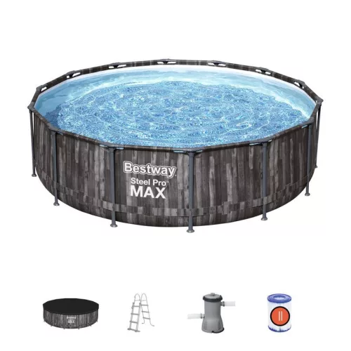 BESTWAY Steel Pro Max fémvázas medence szett, 427 x 107 cm (5614Z)