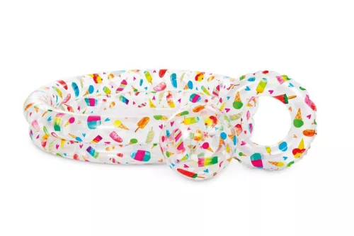 INTEX 59460, Just so fruity, felfújható gyemekmedence kerékkel és labdával, 1,22 x 0,25 m