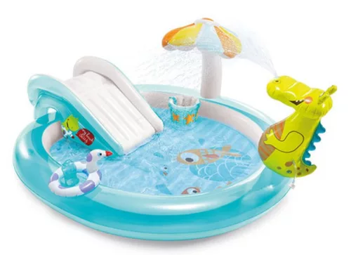 INTEX 57165 Gator play center felfújható gyermekmedence, 2,01 x 1,70 x 0,84 m