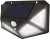 Napelemes fali lámpa, Strend Pro Garden SL6251, fekete, 13 x 5 x 9,5 cm, 100 LED, 200 lm, mozgásérzékelős, hidegfehér fény