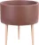 Kerámia virágcserép, MagicHome, cappuccino, átmérő: 32 cm, magasság: 33 cm, fa lábakkal, hengeres, kerek