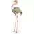 Kerti dekoráció, MagicHome Mecco, flamingó, rózsaszín/zöld, 37 x 19 x 85 cm, fém