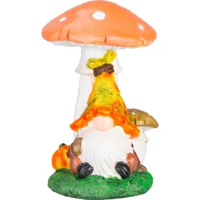   Kerti dekoráció, MagicHome, törpe gomba alatt, 11 x 12 x 16,5 cm, polirezin, kézzel festett