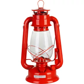   Petróleumlámpa, 30 cm, piros, fém és üveg, retro stílus, kanócos, beltéri és kültéri használatra (TC8091837)