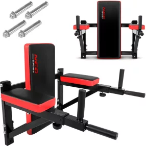   Húzódzkodó rúd, Neo-Sport NS-320, fekete/piros, 61, 5-73 x 69 x 60 cm, állítható távolság, 4 csúszásgátló markolat, megerősített acél, szerelőkészlettel (TE132000)