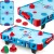 Léghoki asztal, Neo-Sport NS-422 Air Hockey, világoskék, 61 x 32,5 x 14 cm, hordozható, légáram rendszer, 2 ütővel és 2 koronggal, analóg számláló, elemes (3 db AA)